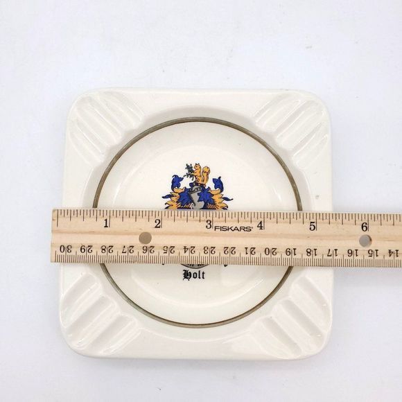 Vintage Holt England Crest Cigarette Ashtray Dish Porcelain Collectible Retro UK - Picture 6 of 6